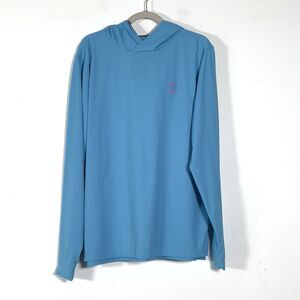 Pins And Aces Pullover Performance Golf Hoodie Mens Sz XL Blue Relaxed Stretch